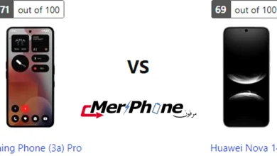 صورة توضح دعم الجيل الخامس 5G في Nothing Phone (3a) Pro و Huawei Nova 14