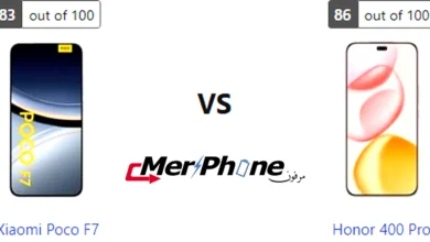 صورة توضح بصمات الأصابع على ظهر Xiaomi Poco F7 و Honor 400 Pro