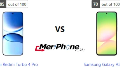 صورة للمواصفات مطبوعة لـ Xiaomi Redmi Turbo 4 Pro و Samsung Galaxy A56 5G