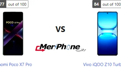 مقارنة ترتيب الأيقونات في Xiaomi Poco X7 Pro و Vivo iQOO Z10 Turbo Pro