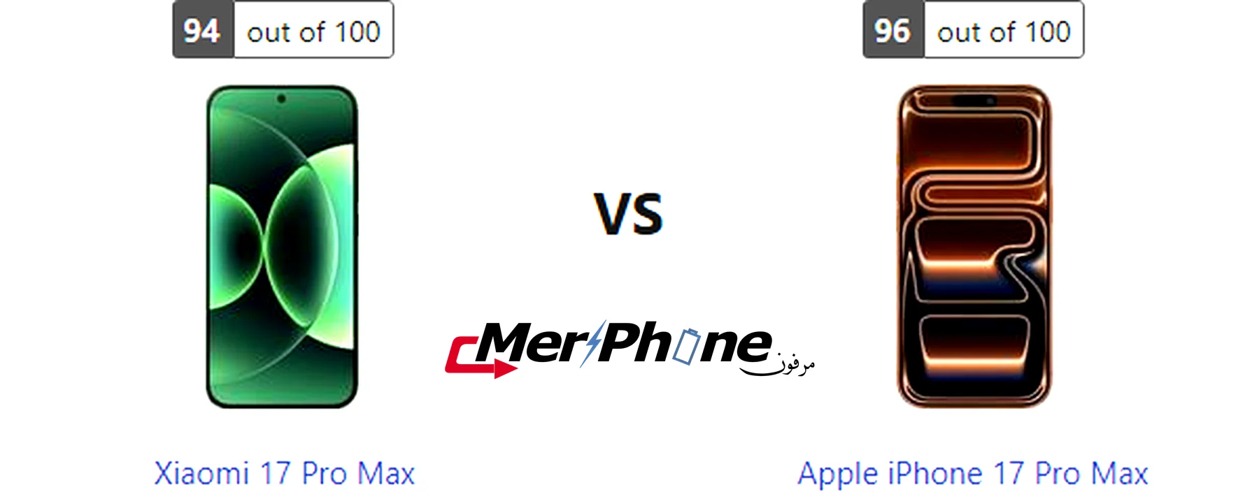 مقارنة لقطة الشاشة المطولة في Xiaomi 17 Pro Max و Apple iPhone 17 Pro Max