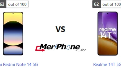 مقارنة صندوق الهاتف لـ Xiaomi Redmi Note 14 5G و Realme 14T 5G