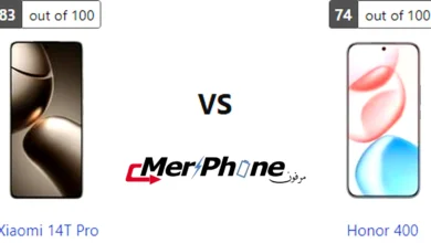 صورة توضح مقارنة المواصفات بين Xiaomi 14T Pro و Honor 400