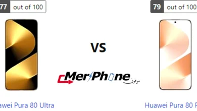 عرض جانبي يوضح انحناء الشاشة في Huawei Pura 80 Ultra و Huawei Pura 80 Pro