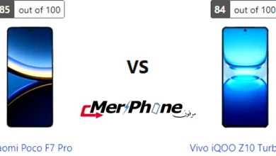 لقطة جانبية توضح سمك Xiaomi Poco F7 Pro مقارنة بـ Vivo iQOO Z10 Turbo Pro