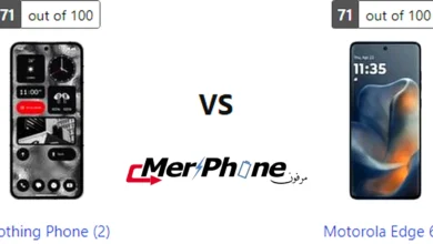 إنفوجرافيك يوضح الفروق بين Nothing Phone (2) و Motorola Edge 60