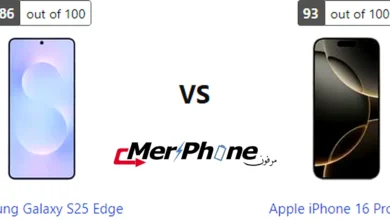 صورة توضح الفلاتر المتاحة في Samsung Galaxy S25 Edge و Apple iPhone 16 Pro Max