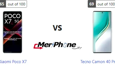 صورة توضح واجهة تطبيق الكاميرا لـ Xiaomi Poco X7 و Tecno Camon 40 Pro 5G