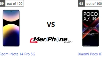 مقارنة شكل الشاشة بين Xiaomi Redmi Note 14 Pro 5G و Xiaomi Poco X7