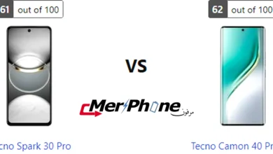 مقارنة وضعية الكاميرا الأمامية في Tecno Spark 30 Pro و Tecno Camon 40 Pro 4G