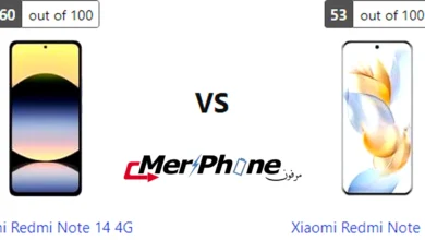 عرض جانبي يوضح انحناء الشاشة في Xiaomi Redmi Note 14 4G و Xiaomi Redmi Note 13 4G