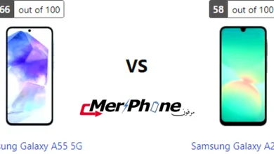 صورة توضح مقارنة المواصفات بين Samsung Galaxy A55 5G و Samsung Galaxy A26 5G
