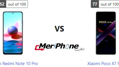 صورة توضح الفرق في الإضاءة الخلفية لـ Xiaomi Redmi Note 10 Pro و Xiaomi Poco X7 Pro