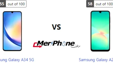 مقارنة إعدادات الكاميرا الاحترافية في Samsung Galaxy A34 5G و Samsung Galaxy A26 5G