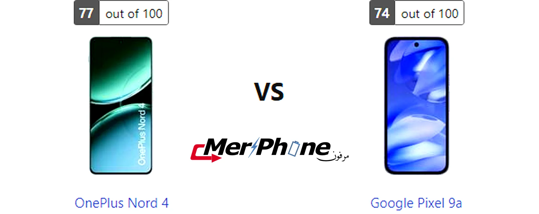مقارنة الحواف السفلية والعلوية لـ OnePlus Nord 4 و Google Pixel 9a
