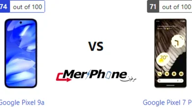 رسم بياني لأداء المعالج في Google Pixel 9a و Google Pixel 7 Pro