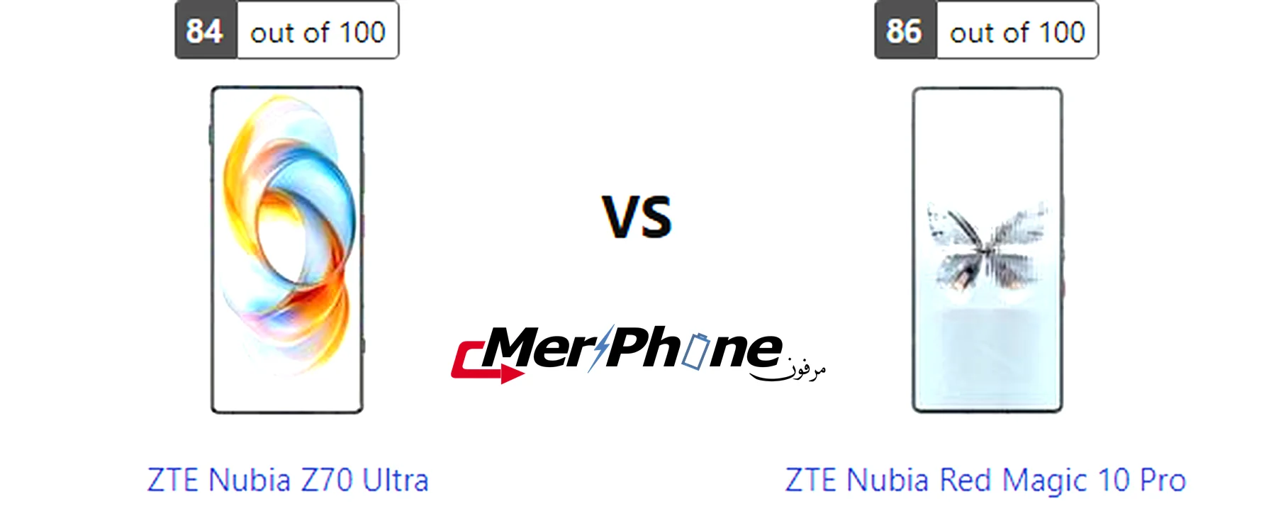 مقارنة المشاركة السريعة في ZTE Nubia Z70 Ultra و ZTE Nubia Red Magic 10 Pro