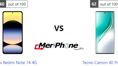 صورة حقيقية تجمع بين Xiaomi Redmi Note 14 4G و Tecno Camon 40 Pro 4G