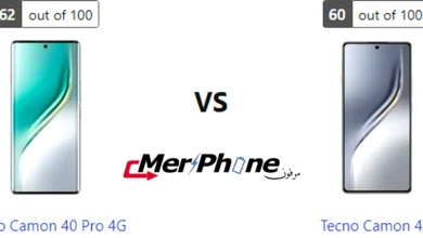 مقارنة شكل الفلاش في Tecno Camon 40 Pro 4G و Tecno Camon 40
