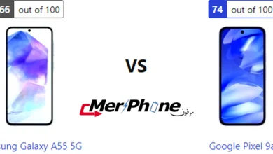 رسم بياني لأداء المعالج في Samsung Galaxy A55 5G و Google Pixel 9a