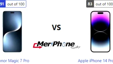 مقارنة الويدجت في الشاشة الرئيسية لـ Honor Magic 7 Pro و Apple iPhone 14 Pro Max