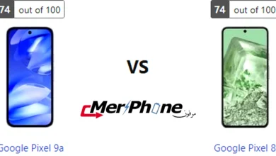 صورة توضيحية لعلبة Google Pixel 9a و Google Pixel 8