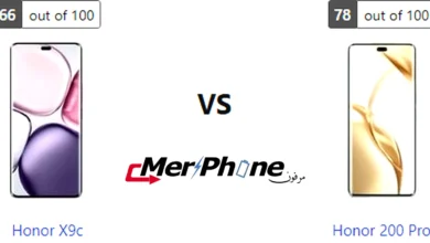 مقارنة انعكاس الضوء على ظهر Honor X9c و Honor 200 Pro
