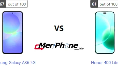 مقارنة المشاركة السريعة في Samsung Galaxy A36 5G و Honor 400 Lite