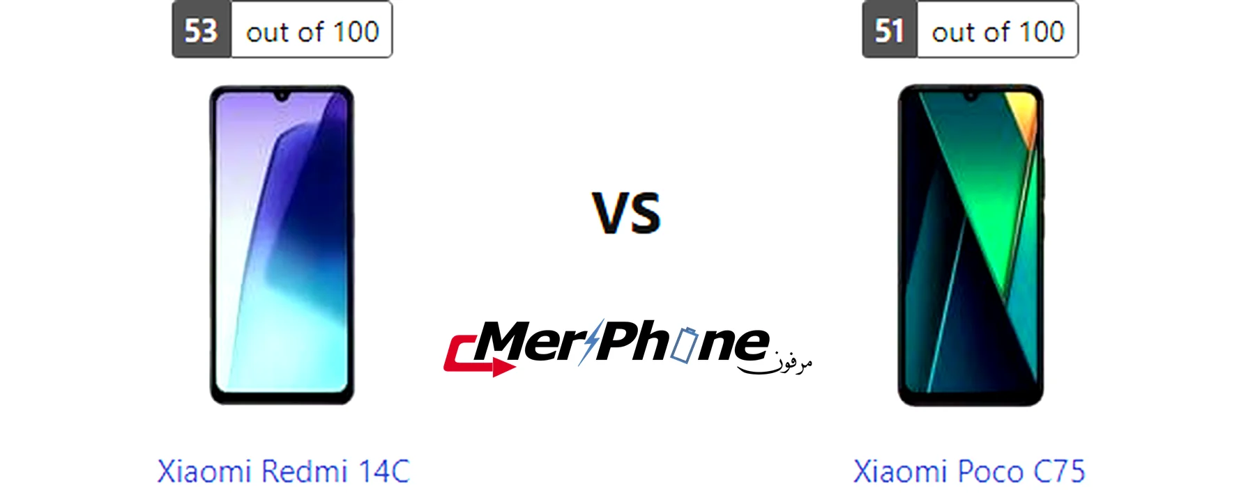 مقارنة جودة المواد المستخدمة في Xiaomi Redmi 14C و Xiaomi Poco C75