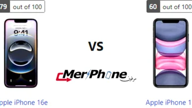 مقارنة شكل الإطار المعدني بين Apple iPhone 16e و Apple iPhone 11