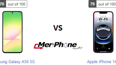 مقارنة بروز الكاميرا في Samsung Galaxy A56 5G و Apple iPhone 16e