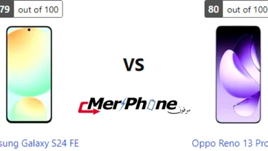 صورة توضح بصمات الأصابع على ظهر Samsung Galaxy S24 FE و Oppo Reno 13 Pro 5G