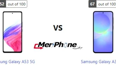 مقارنة ترتيب الأيقونات في Samsung Galaxy A53 5G و Samsung Galaxy A36 5G