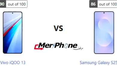 مقارنة شكل السماعات الخارجية في Vivo iQOO 13 و Samsung Galaxy S25 Edge
