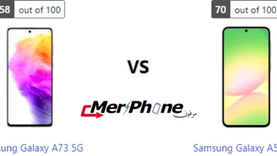 مقارنة انعكاس الضوء على ظهر Samsung Galaxy A73 5G و Samsung Galaxy A56 5G