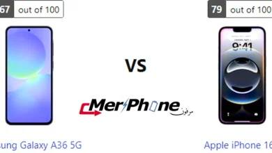مقارنة شكل الفلاش في Samsung Galaxy A36 5G و Apple iPhone 16e