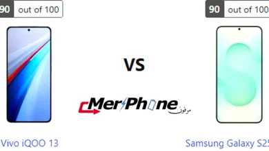 صورة توضح بصمات الأصابع على ظهر Vivo iQOO 13 و Samsung Galaxy S25 Plus