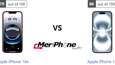 مقارنة الحواف السفلية والعلوية لـ Apple iPhone 16e و Apple iPhone 16