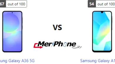 مقارنة الويدجت في الشاشة الرئيسية لـ Samsung Galaxy A36 5G و Samsung Galaxy A16 4G