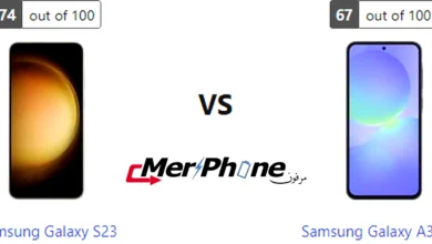 مقارنة زوايا الرؤية في شاشة Samsung Galaxy S23 و Samsung Galaxy A36 5G