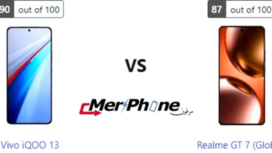 صورة توضح سرعة استجابة الشاشة في Vivo iQOO 13 و Realme GT 7 (Global)