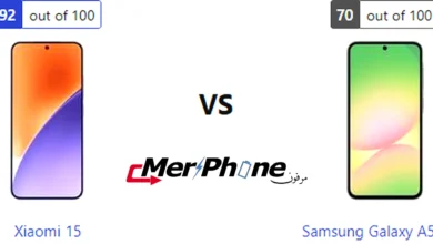 مقارنة انعكاس الضوء على ظهر Xiaomi 15 و Samsung Galaxy A56 5G