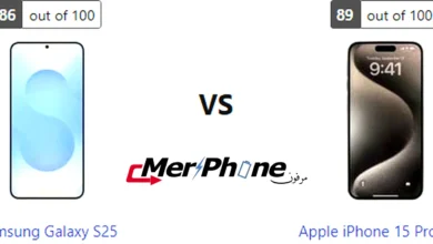 مقارنة لوحة الإشعارات في Samsung Galaxy S25 و Apple iPhone 15 Pro Max