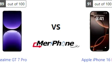 صورة توضح تسجيل الشاشة في Realme GT 7 Pro و Apple iPhone 16 Pro