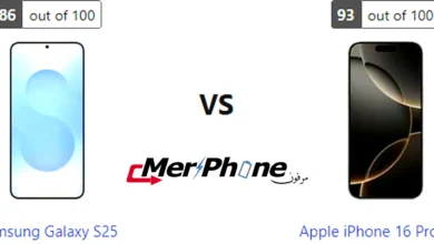 صورة توضح التنقل بالإيماءات في Samsung Galaxy S25 و Apple iPhone 16 Pro Max