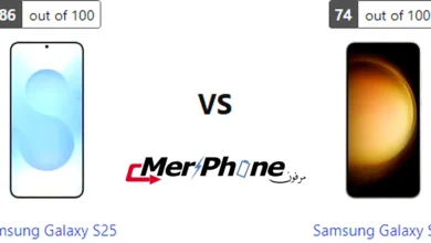 توزيع الأزرار والمنافذ في Samsung Galaxy S25 و Samsung Galaxy S23