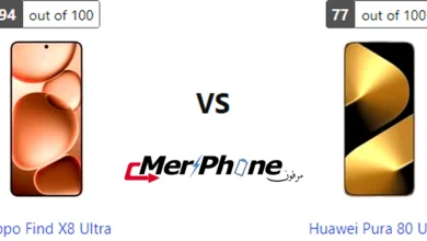 صورة توضح الفروق في التصميم الخارجي لـ Oppo Find X8 Ultra و Huawei Pura 80 Ultra