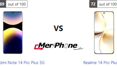 مقارنة دقة الشاشة والسطوع بين Xiaomi Redmi Note 14 Pro Plus 5G و Realme 14 Pro Plus 5G