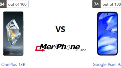 مقارنة الحجم والأبعاد بين OnePlus 13R و Google Pixel 9a