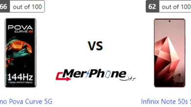 مقارنة وضوح الشاشة تحت الشمس لـ Tecno Pova Curve 5G و Infinix Note 50s 5G